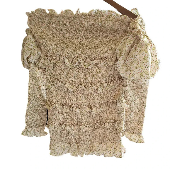 Alamour The Label Jules Shirred Dress Yellow Size L NWT - Picture 5 of 10